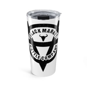 20oz Black Market Cattle Company Tumbler - Durable Travel Mug for Hot & Cold Drinks