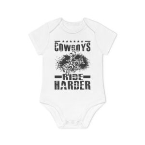 Cowboys Ride Harder Organic Baby Bodysuit