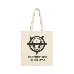 Black Market Cattle Company Tote Bag - Eco-Friendly Cotton Canvas Bag for Activists