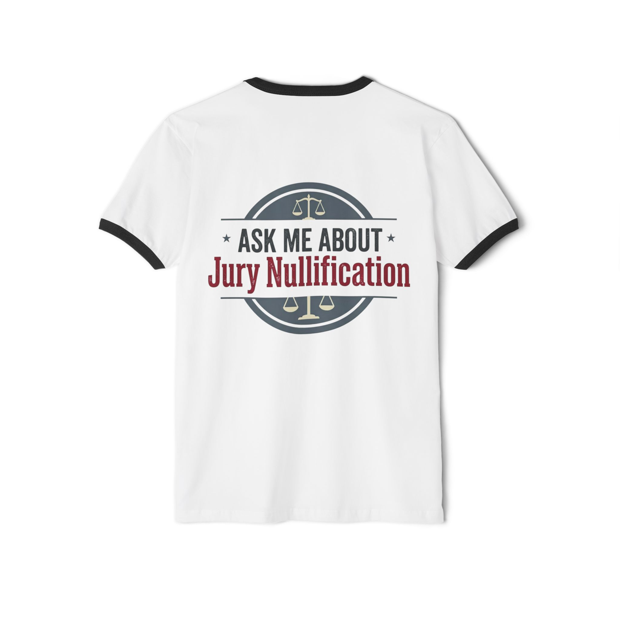 Jury Nullification Ringer T‑Shirt - "No Victim No Crime" Protest Tee - Image 2