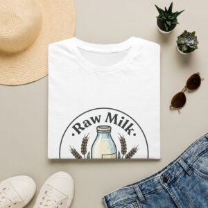 Raw Milk T‑Shirt – Vintage Milk Bottle Graphic ("Raw Milk It Does A Body Good")