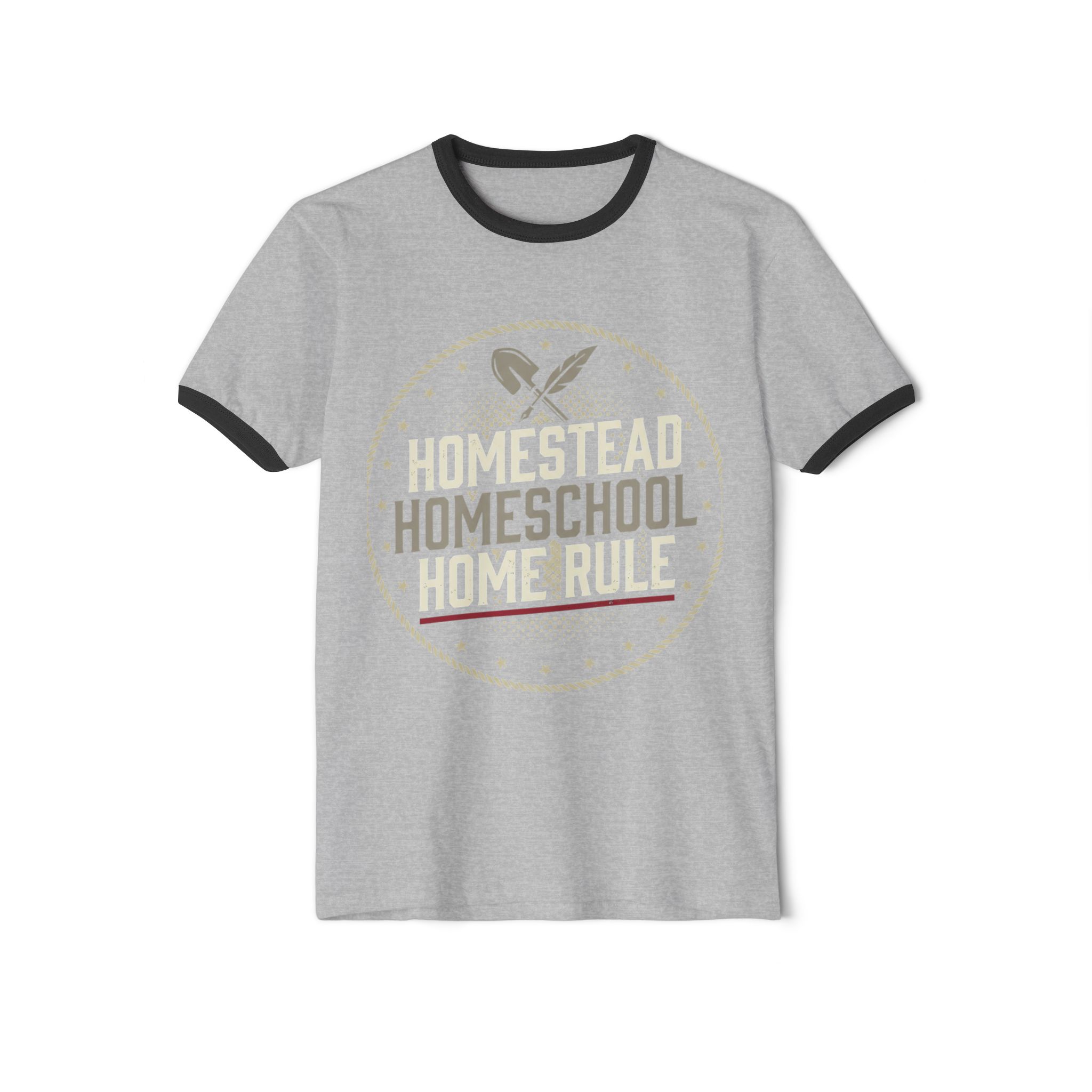 Homestead Homeschool Ringer T‑Shirt — Vintage Homeschooling Tee - Image 5