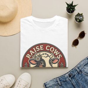 Raise Cows Not Taxes T‑Shirt — Vintage Farm Animal Graphic Tee