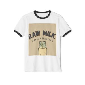 Raw Milk Vintage Ringer Tee — "Raw Milk It Does A Body Good"