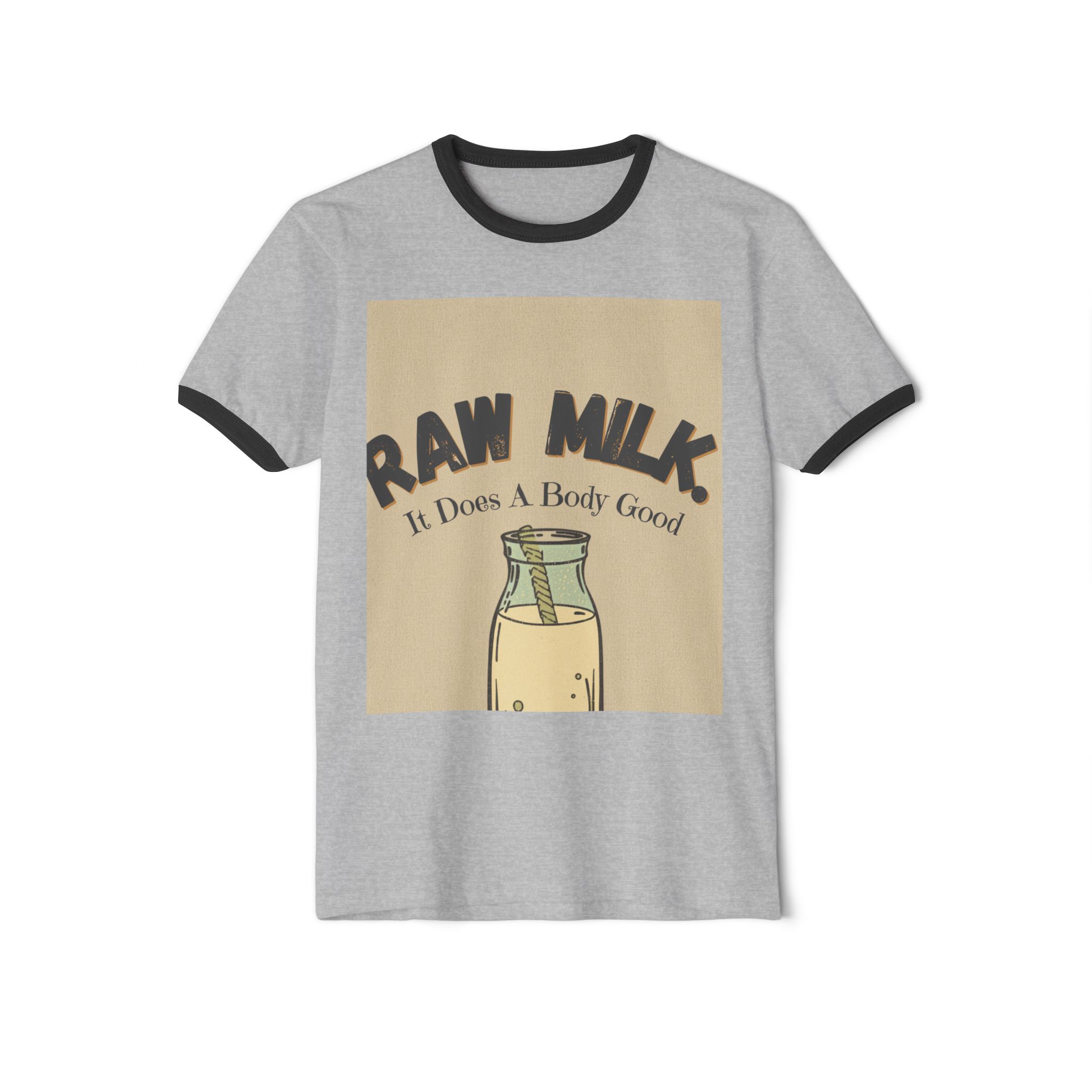 Raw Milk Vintage Ringer Tee — "Raw Milk It Does A Body Good" - Image 9