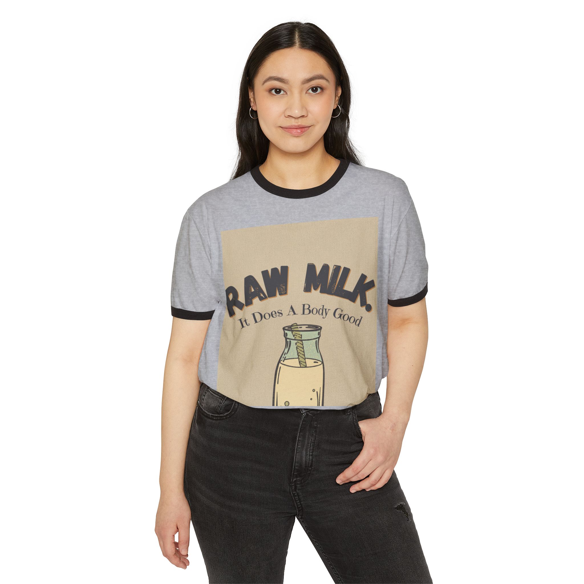 Raw Milk Vintage Ringer Tee — "Raw Milk It Does A Body Good" - Image 11