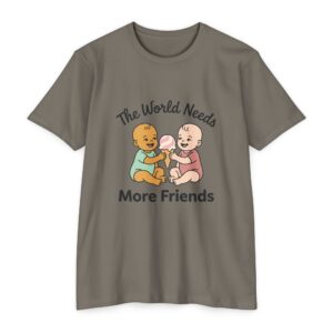 T‑Shirt — 'The World Needs More Friends' Floral Graphic Tee