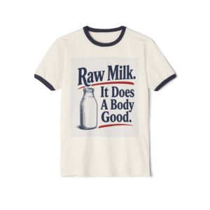 Raw Milk Ringer T-Shirt — 'It Does A Body Good' Vintage Milk Graphic Tee