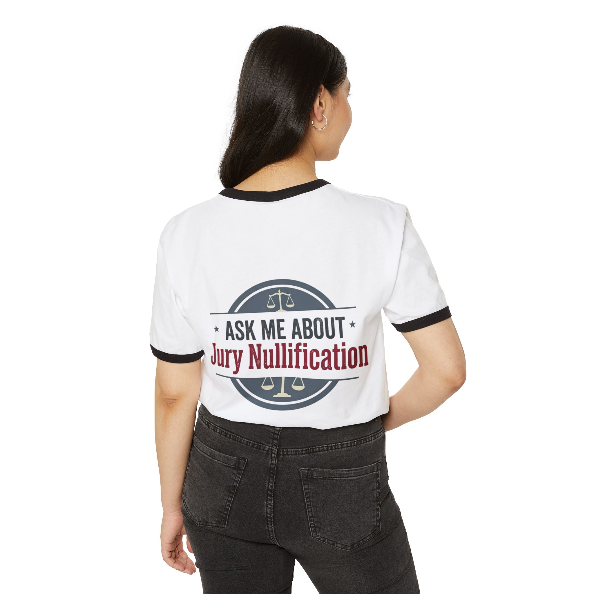 Jury Nullification Ringer T‑Shirt - "No Victim No Crime" Protest Tee - Image 4