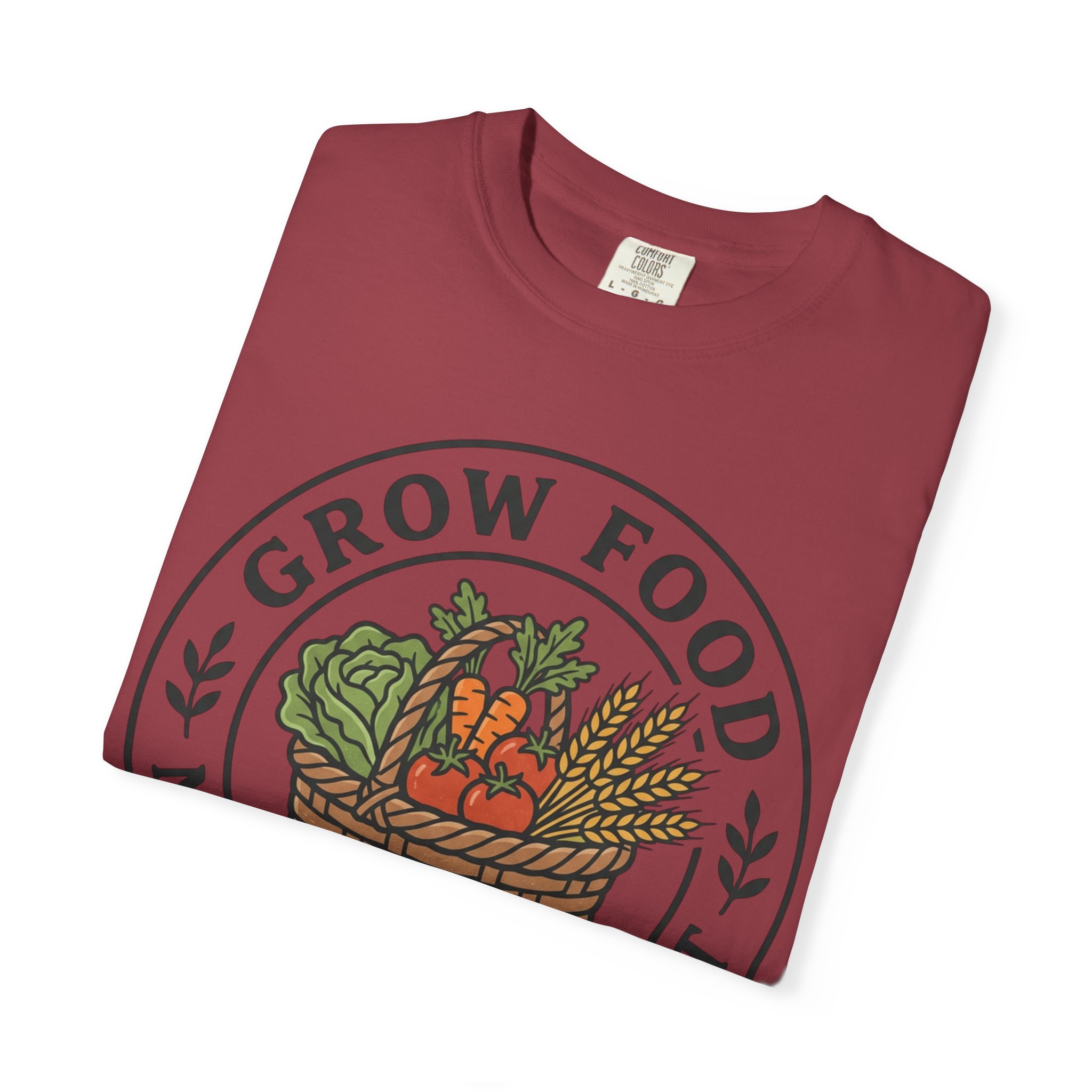 T-Shirt — "Grow Food Not Government" Garden Basket Organic Gardening Tee - Image 55