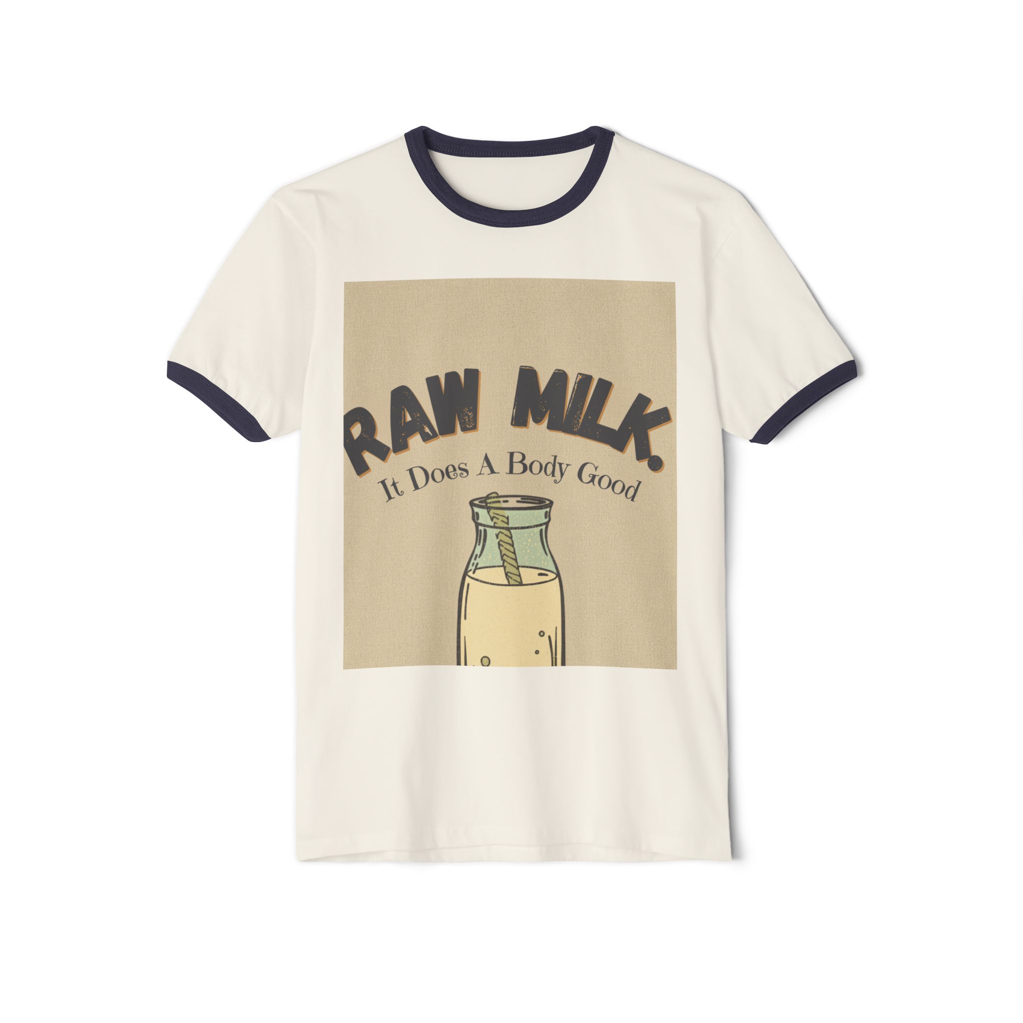 Raw Milk Vintage Ringer Tee — "Raw Milk It Does A Body Good" - Image 5