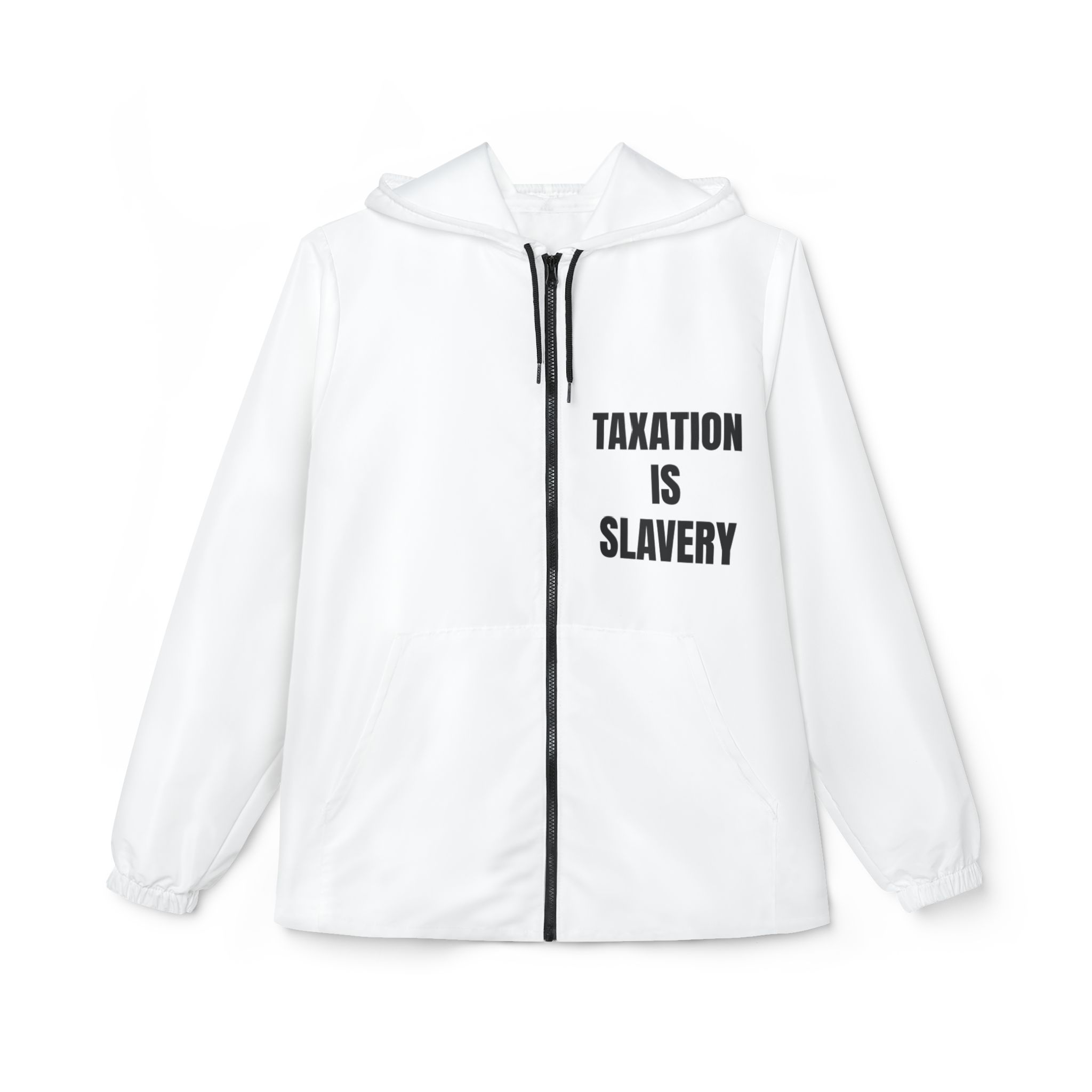 Windbreaker Jacket — "Taxation Is Slavery" Libertarian Protest Jacket - Image 2