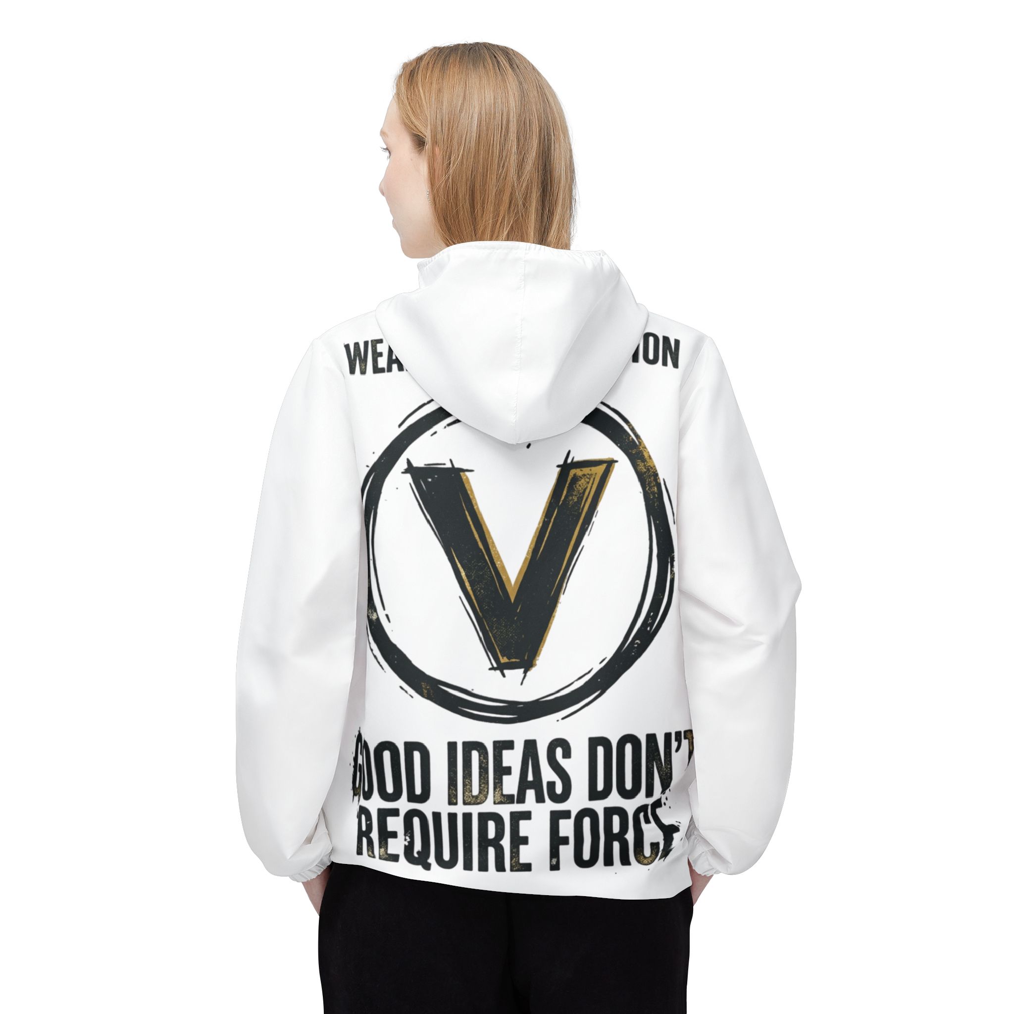 Windbreaker Jacket — "Taxation Is Slavery" Libertarian Protest Jacket - Image 4