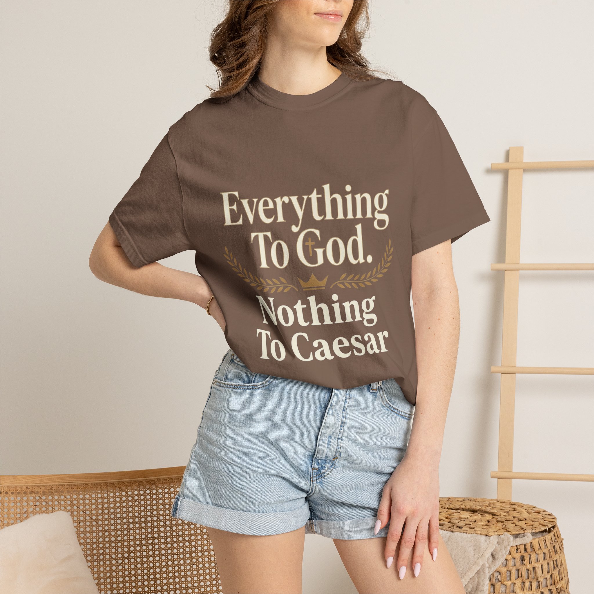 Faith Statement T-Shirt — "Everything to God, Nothing to Caesar" Religious Graphic Tee - Image 28