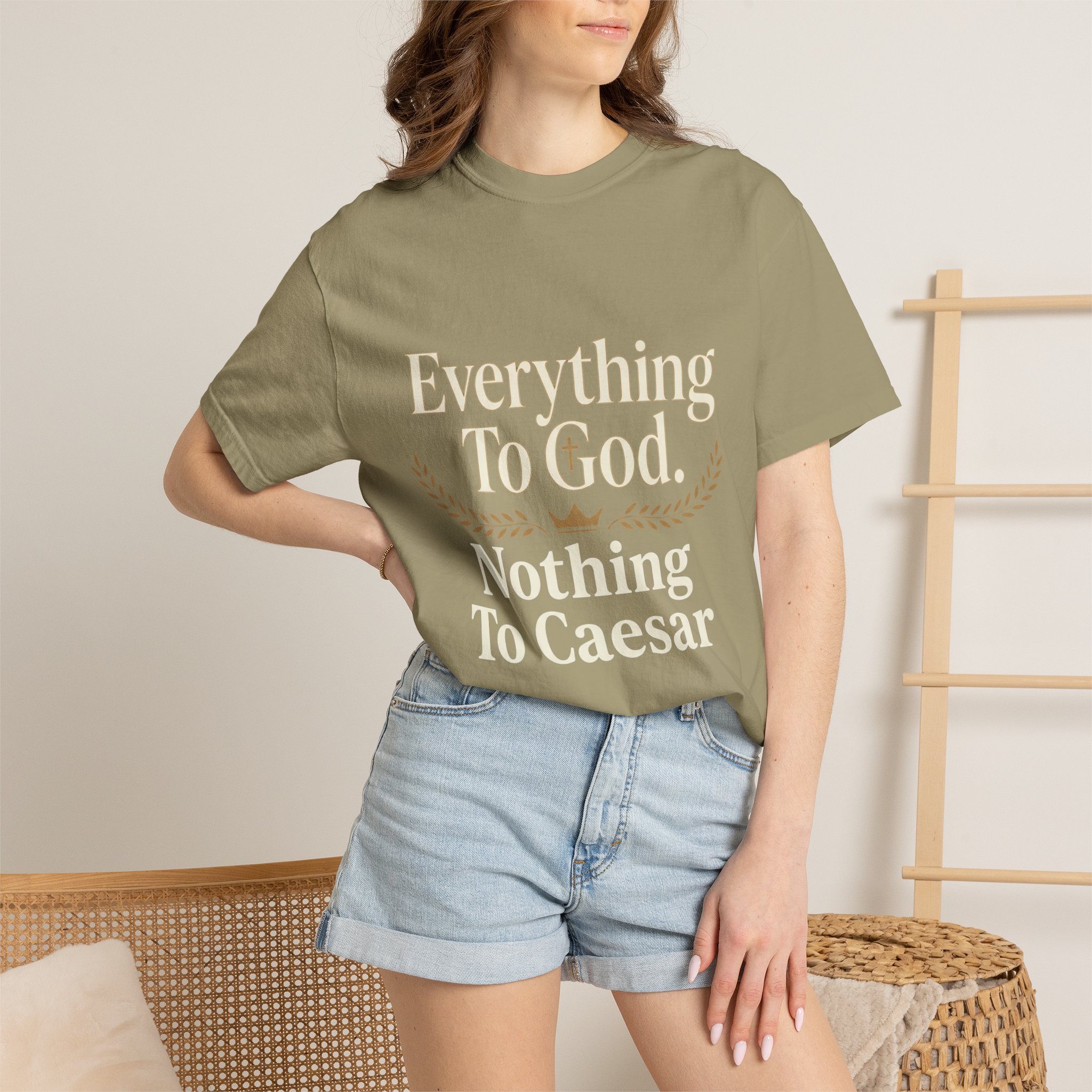 Faith Statement T-Shirt — "Everything to God, Nothing to Caesar" Religious Graphic Tee - Image 24