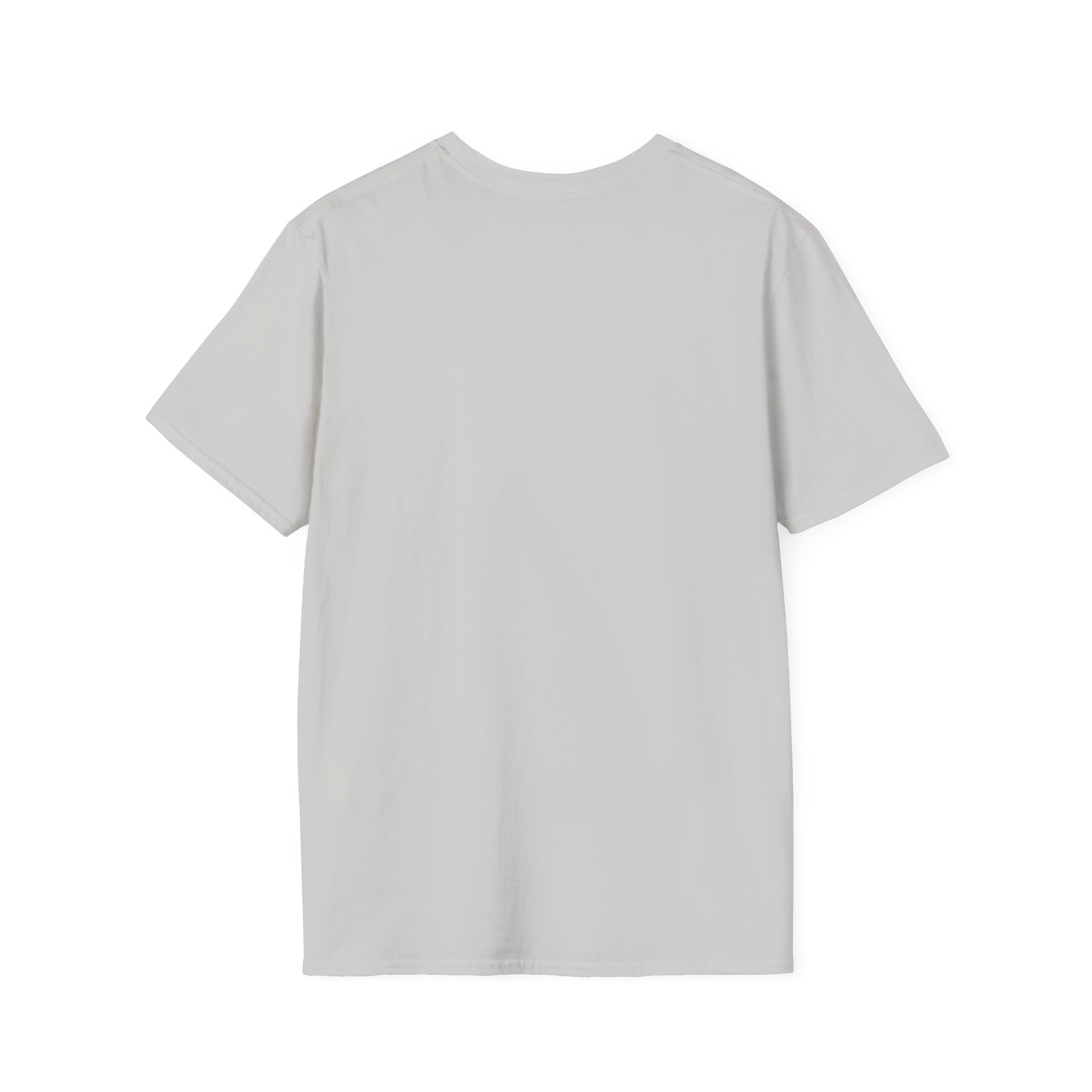 Ask Me How War Is the Health of the State skull tee in Ice Grey, plain back.