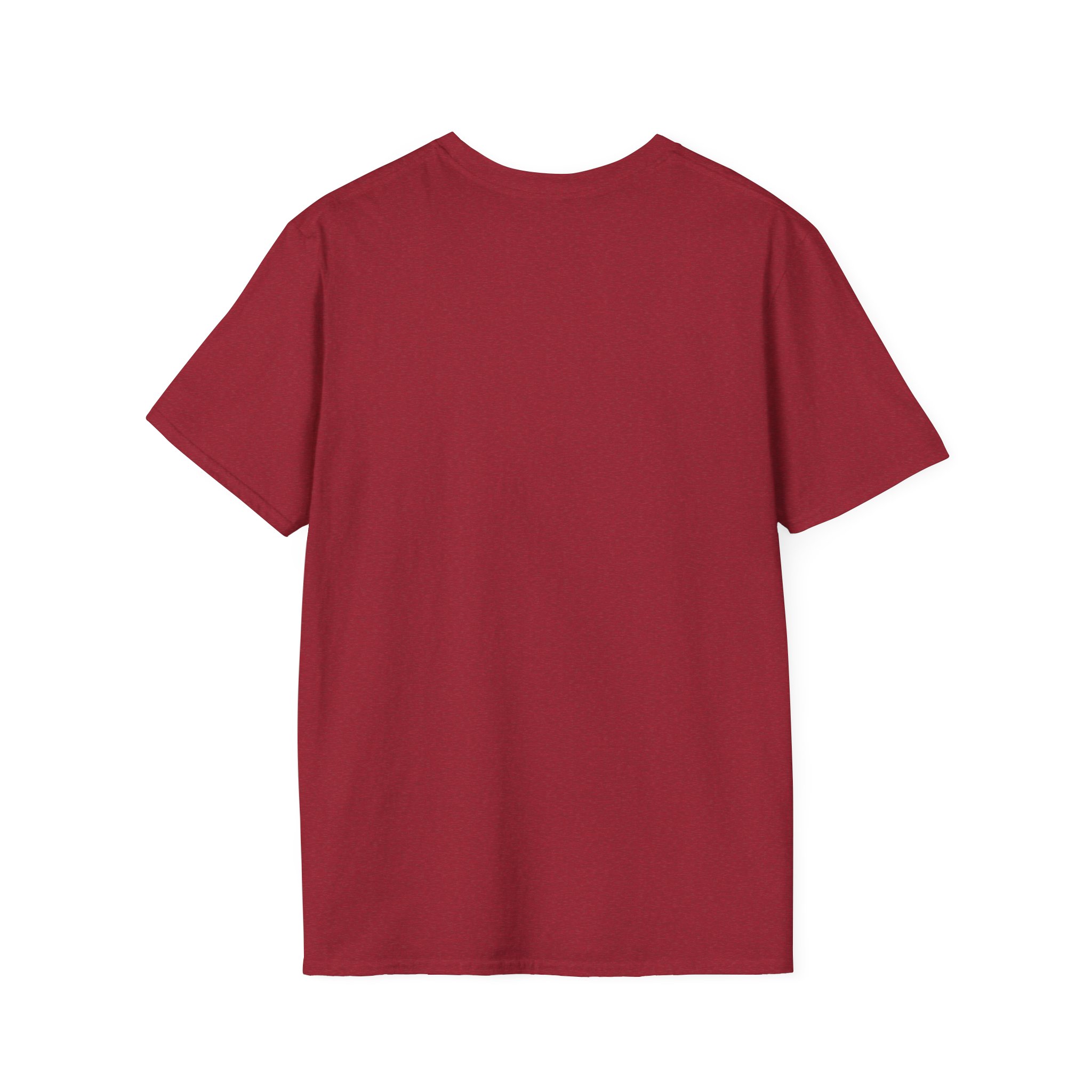 Ask Me How War Is the Health of the State skull tee in Antique Cherry Red, plain back.